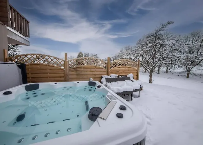 Domek alpejski Petillant Aux 3 Etangs Avec Spa, Sauna Et Veranda Gerbépal