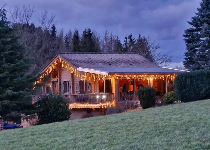 Domek alpejski Petillant Aux 3 Etangs Avec Spa, Sauna Et Veranda
