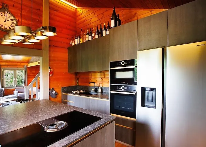 Petillant Aux 3 Etangs Avec Spa, Sauna Et Veranda Domek alpejski Gerbépal