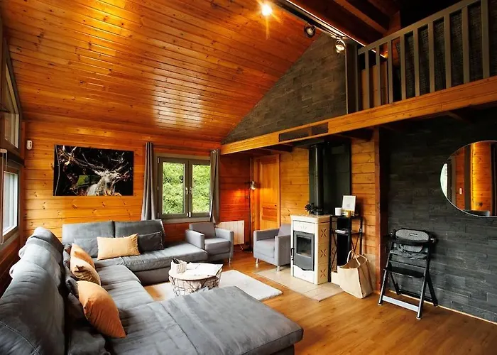 Domek alpejski Petillant Aux 3 Etangs Avec Spa, Sauna Et Veranda