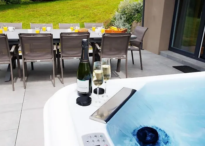 Petillant Aux 3 Etangs Avec Spa, Sauna Et Veranda Domek alpejski Gerbépal